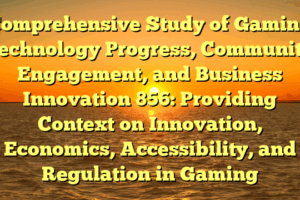 Comprehensive Study of Gaming Technology Progress, Community Engagement, and Business Innovation 856: Providing Context on Innovation, Economics, Accessibility, and Regulation in Gaming